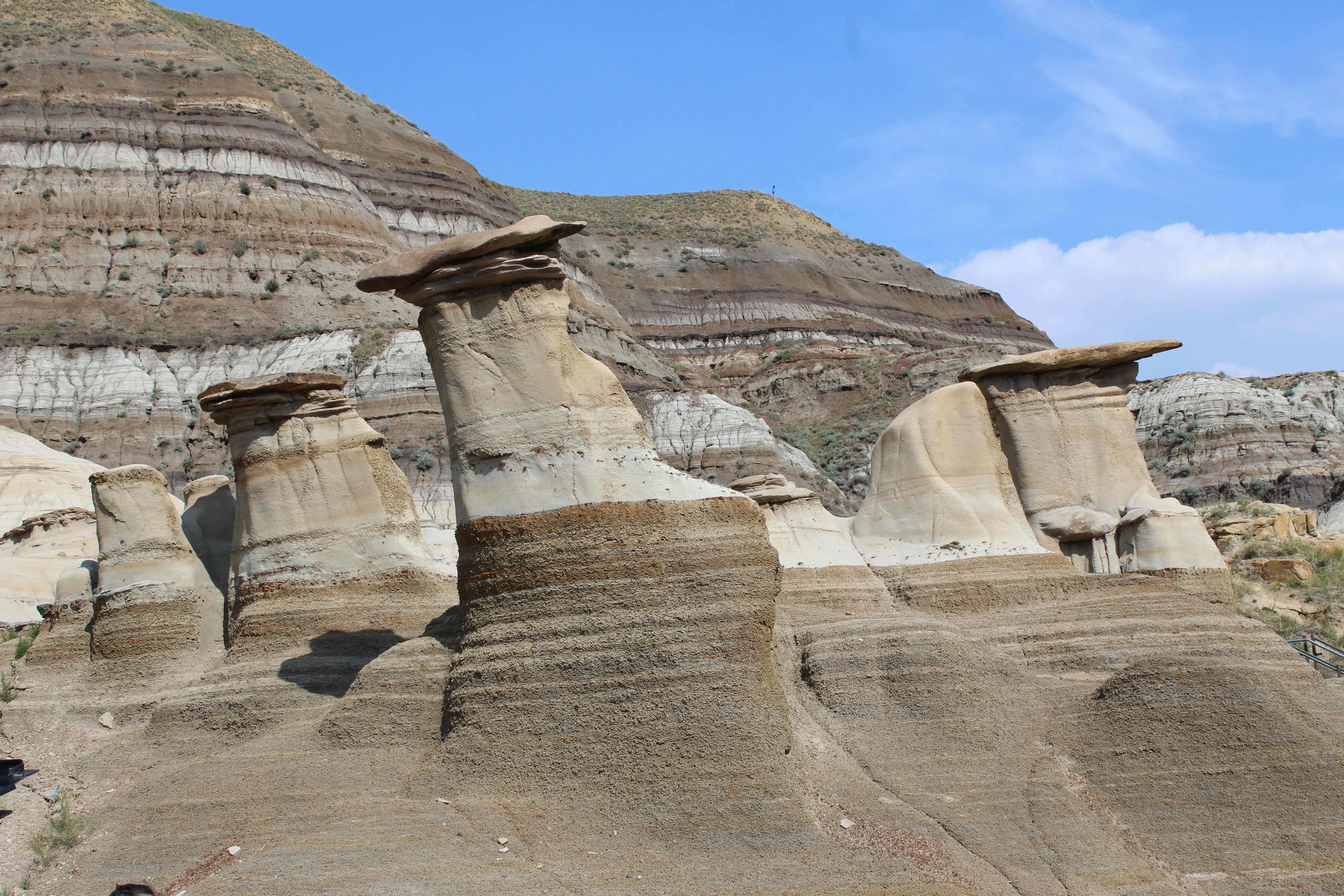 Hoodoos rock formations in Drumheller, Alberta